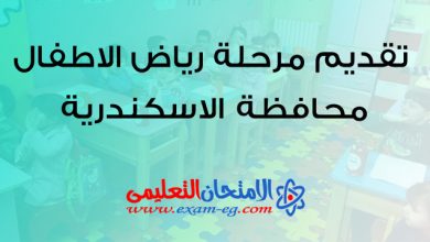 التقديم رياض الاطفال محافظة الاسكندرية