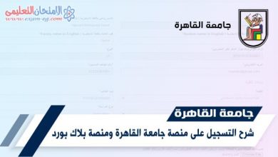 التسجيل منصة جامعة القاهرة ومنصة بلاك بورد